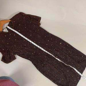 Sz 8 Stenay Brown beaded party dress